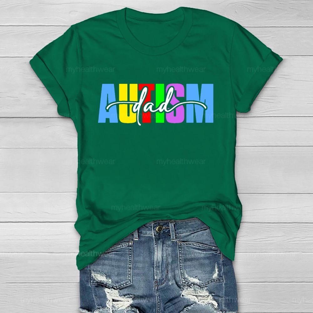Personalized Autism Dad Healthwear T-shirt