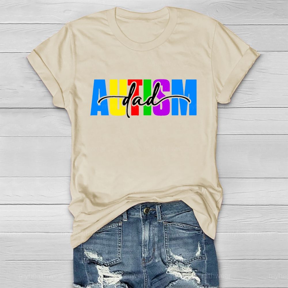 Personalized Autism Dad Healthwear T-shirt