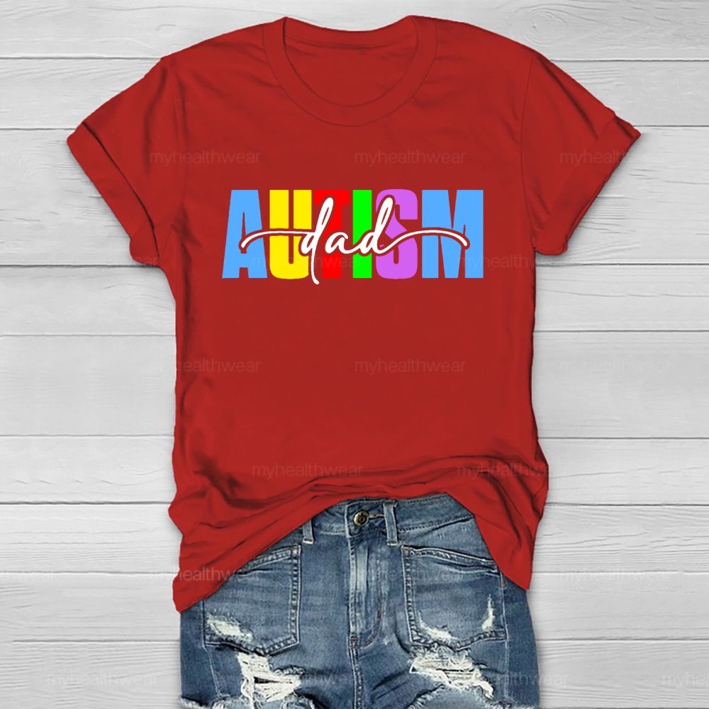 Personalized Autism Dad Healthwear T-shirt