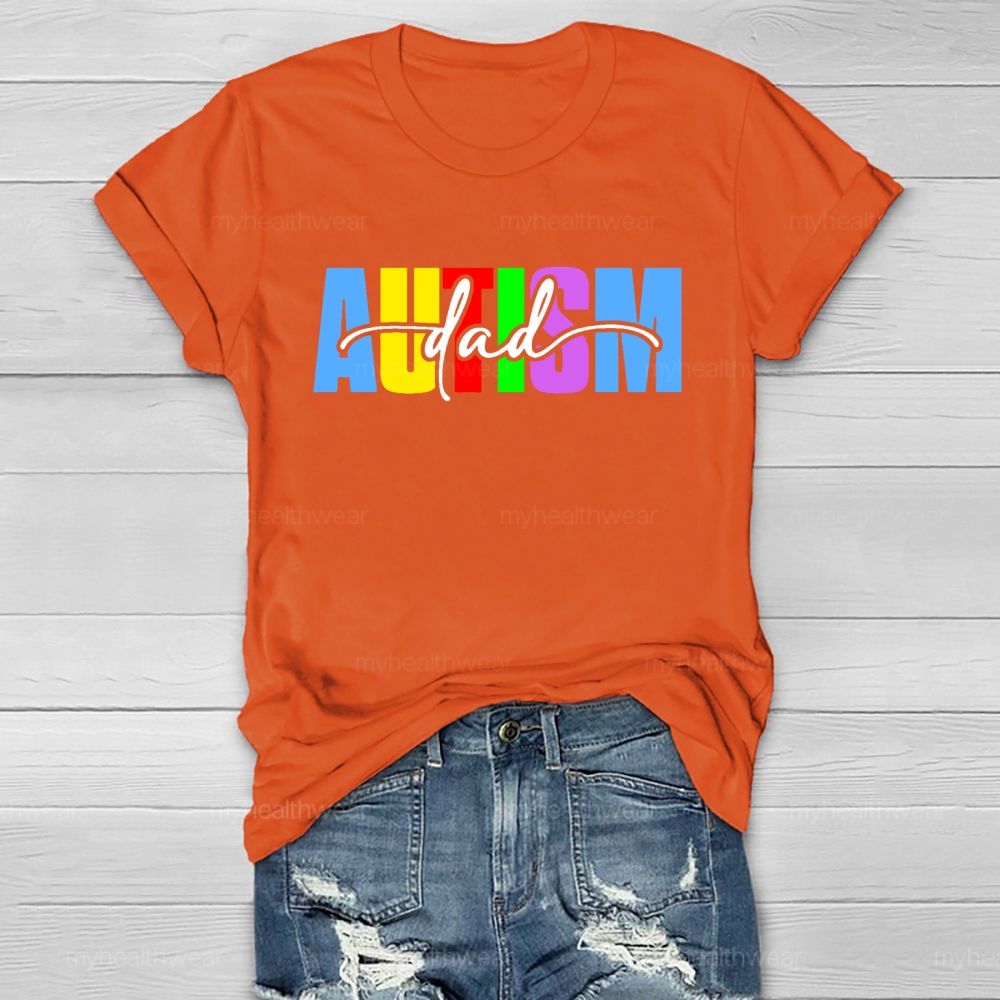 Personalized Autism Dad Healthwear T-shirt