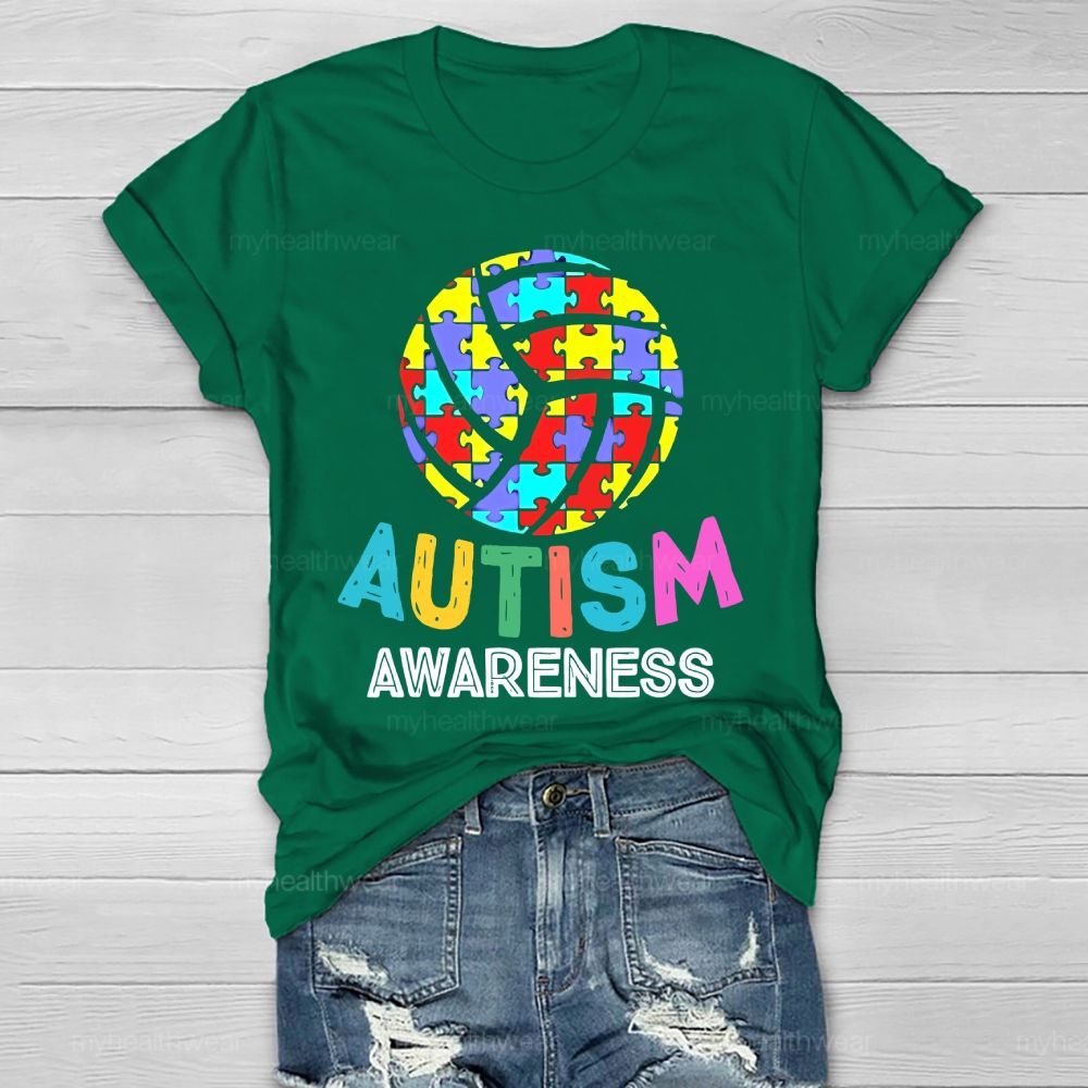 Autism Awareness Puzzle Ball Healthwear T-shirt