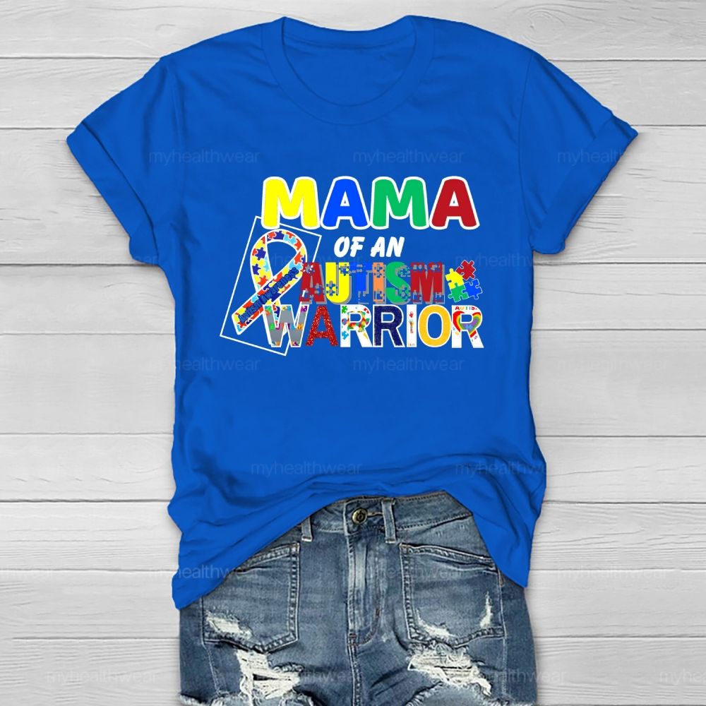 Personalized Mama Of An Autism Warrior Healthwear T-shirt
