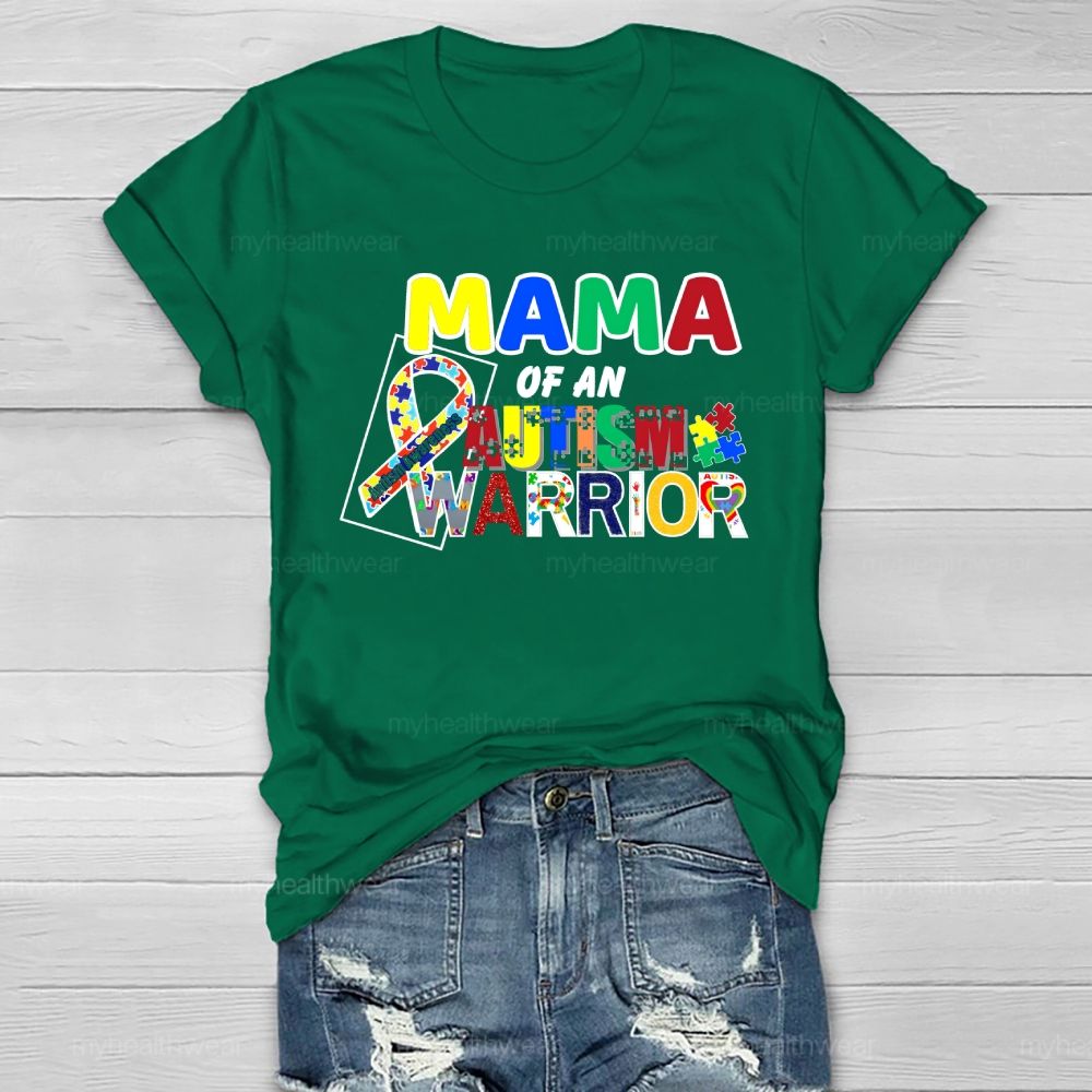 Personalized Mama Of An Autism Warrior Healthwear T-shirt