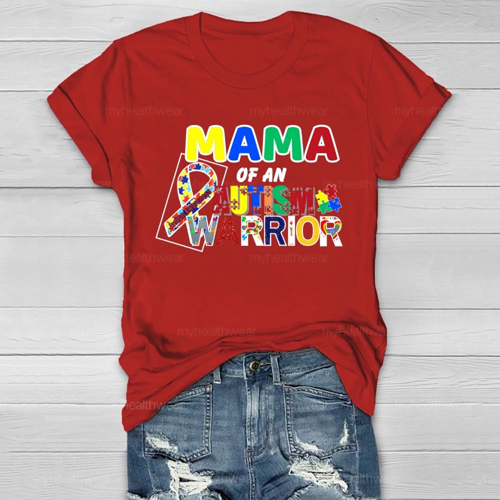Personalized Mama Of An Autism Warrior Healthwear T-shirt