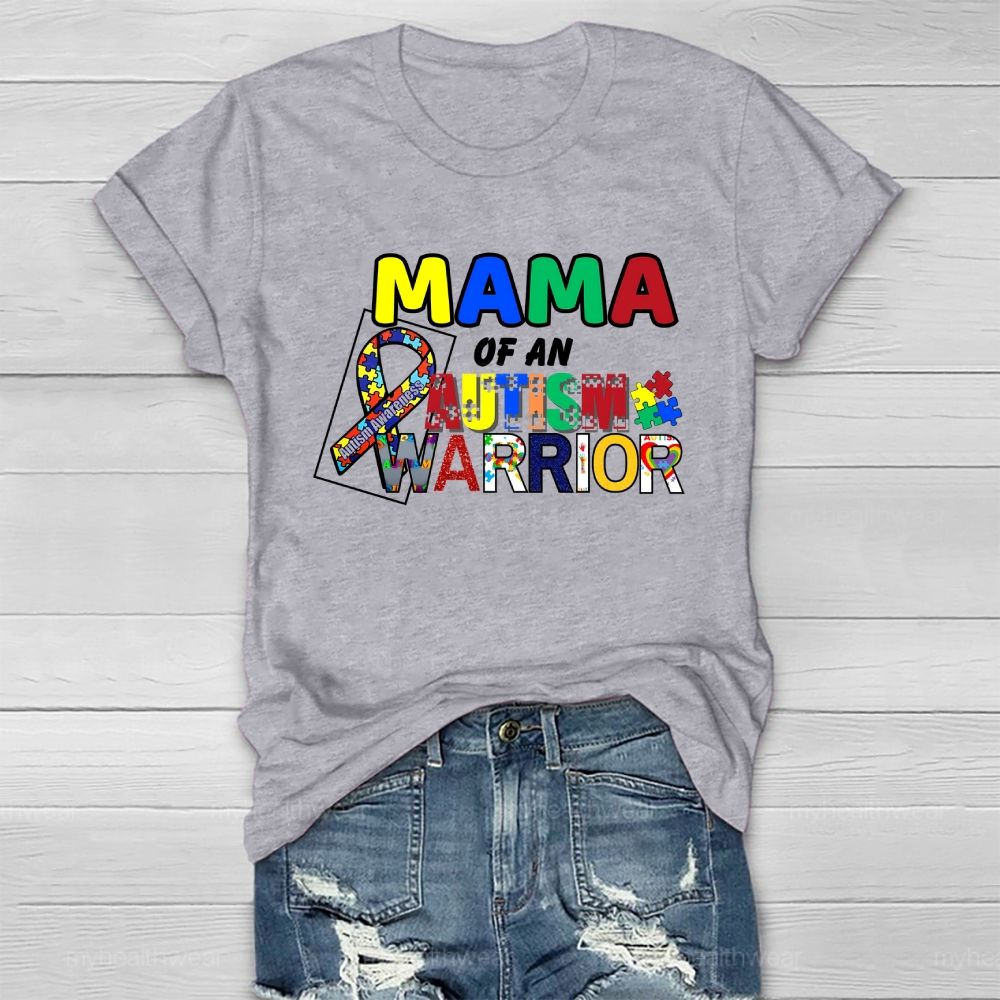 Personalized Mama Of An Autism Warrior Healthwear T-shirt
