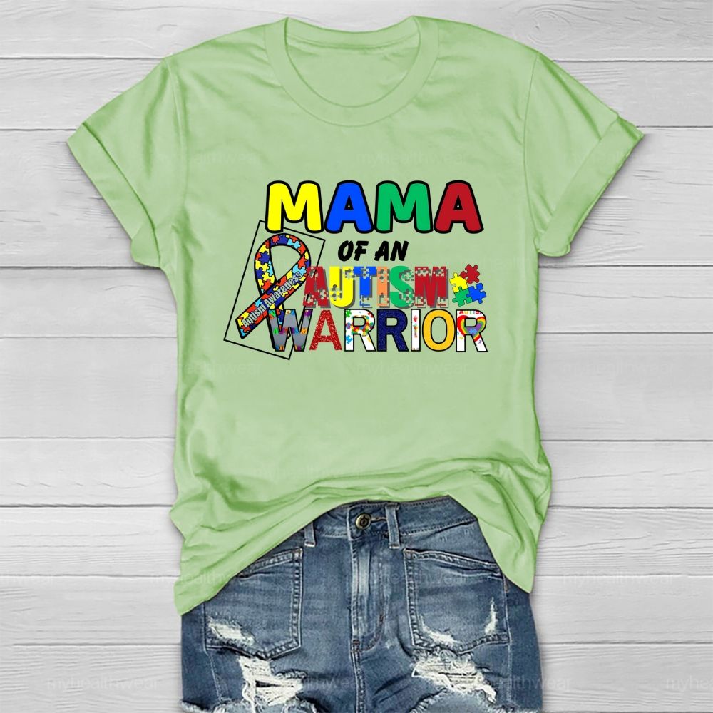 Personalized Mama Of An Autism Warrior Healthwear T-shirt