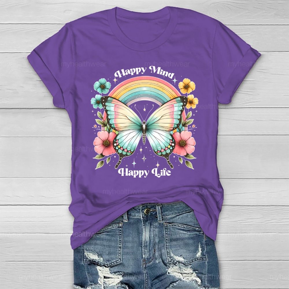 Happy Mind Happy Life Healthwear T-shirt