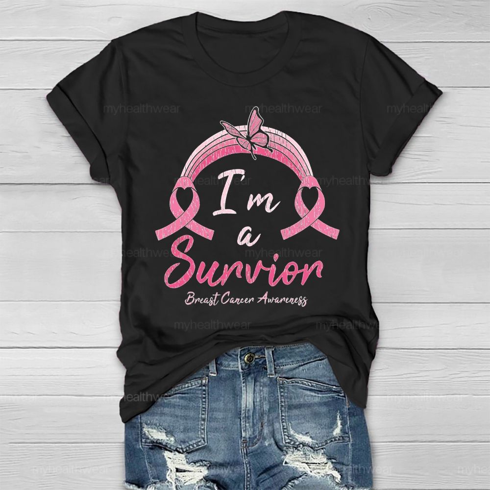 I'm A Survivor Breast Cancer Awareness Healthwear T-shirt