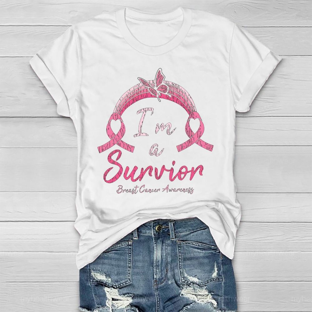 I'm A Survivor Breast Cancer Awareness Healthwear T-shirt