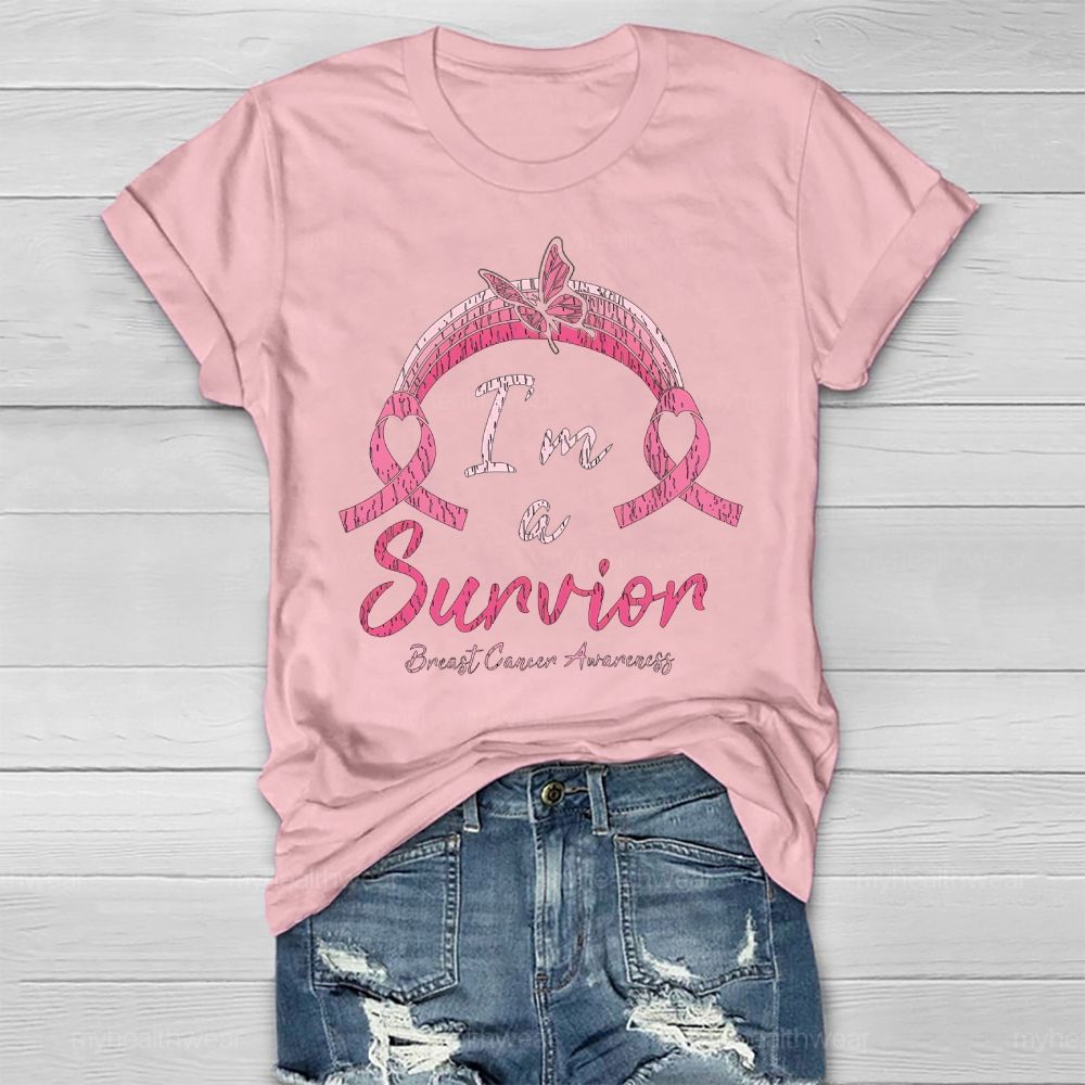 I'm A Survivor Breast Cancer Awareness Healthwear T-shirt