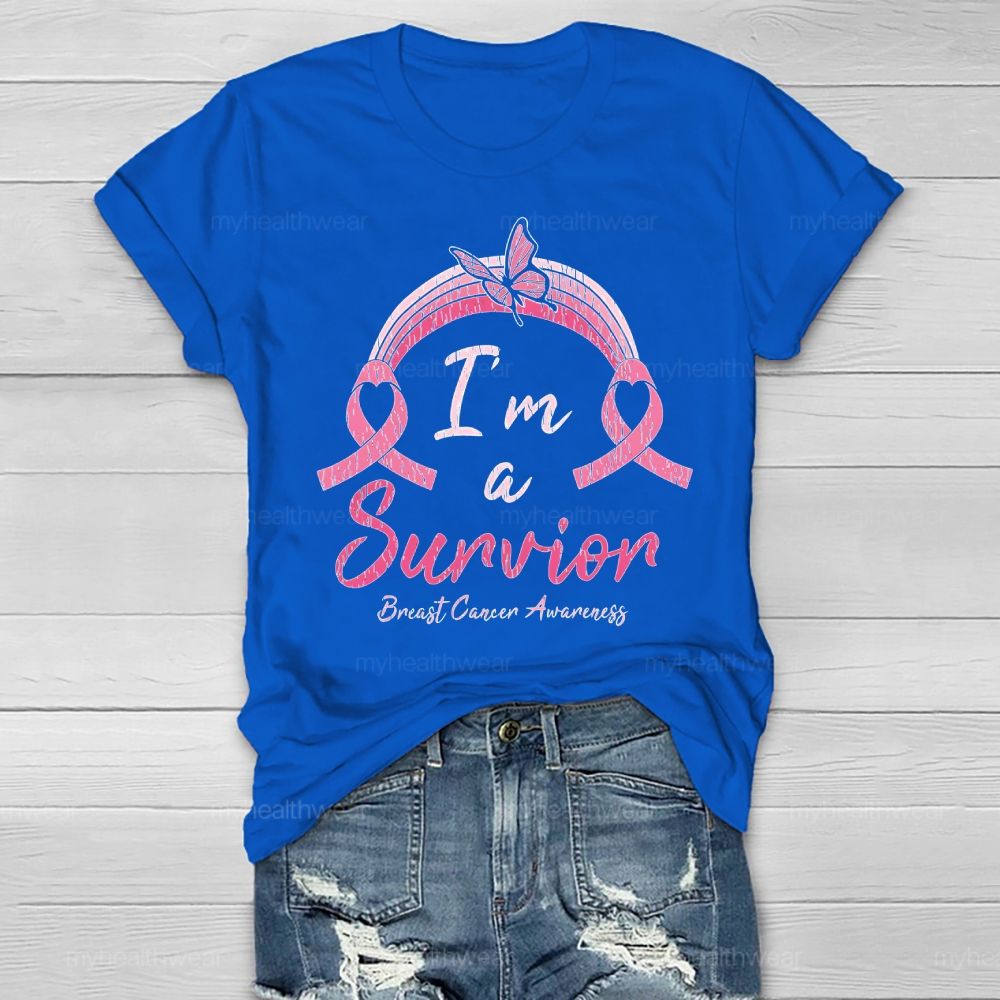 I'm A Survivor Breast Cancer Awareness Healthwear T-shirt