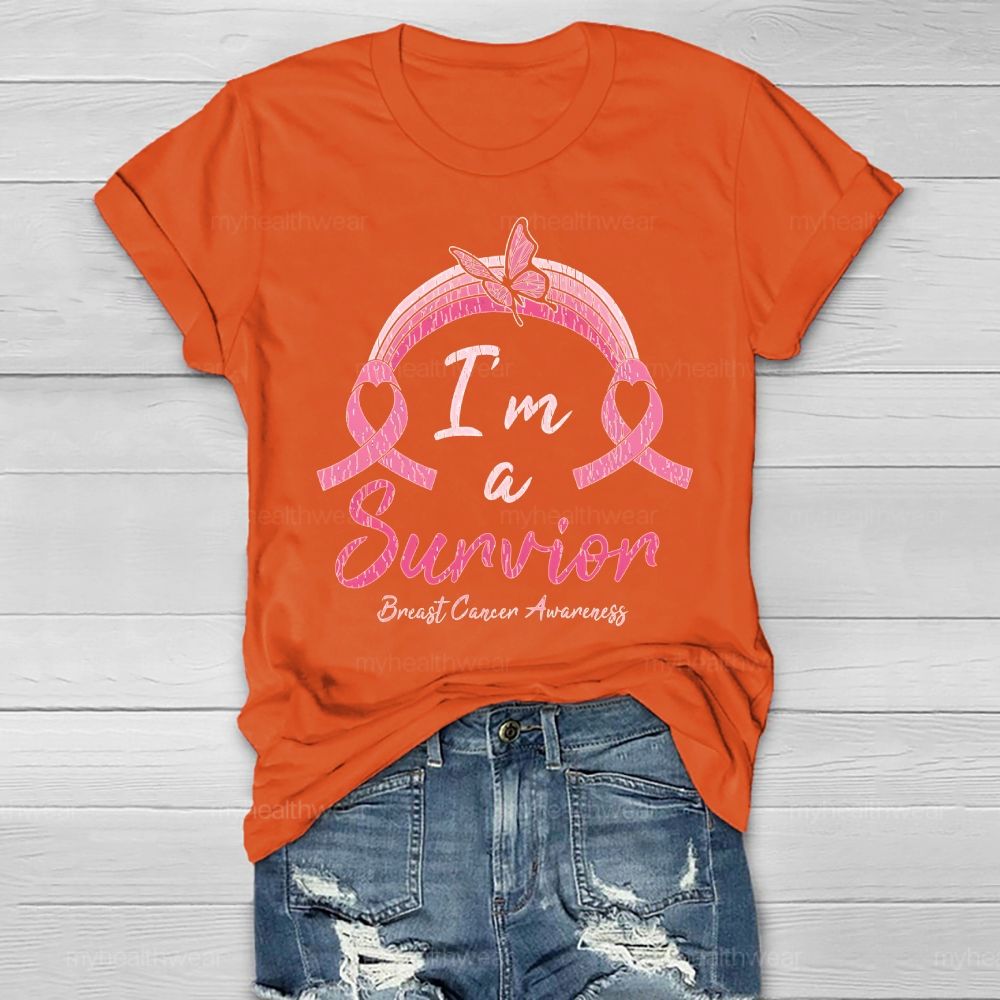 I'm A Survivor Breast Cancer Awareness Healthwear T-shirt