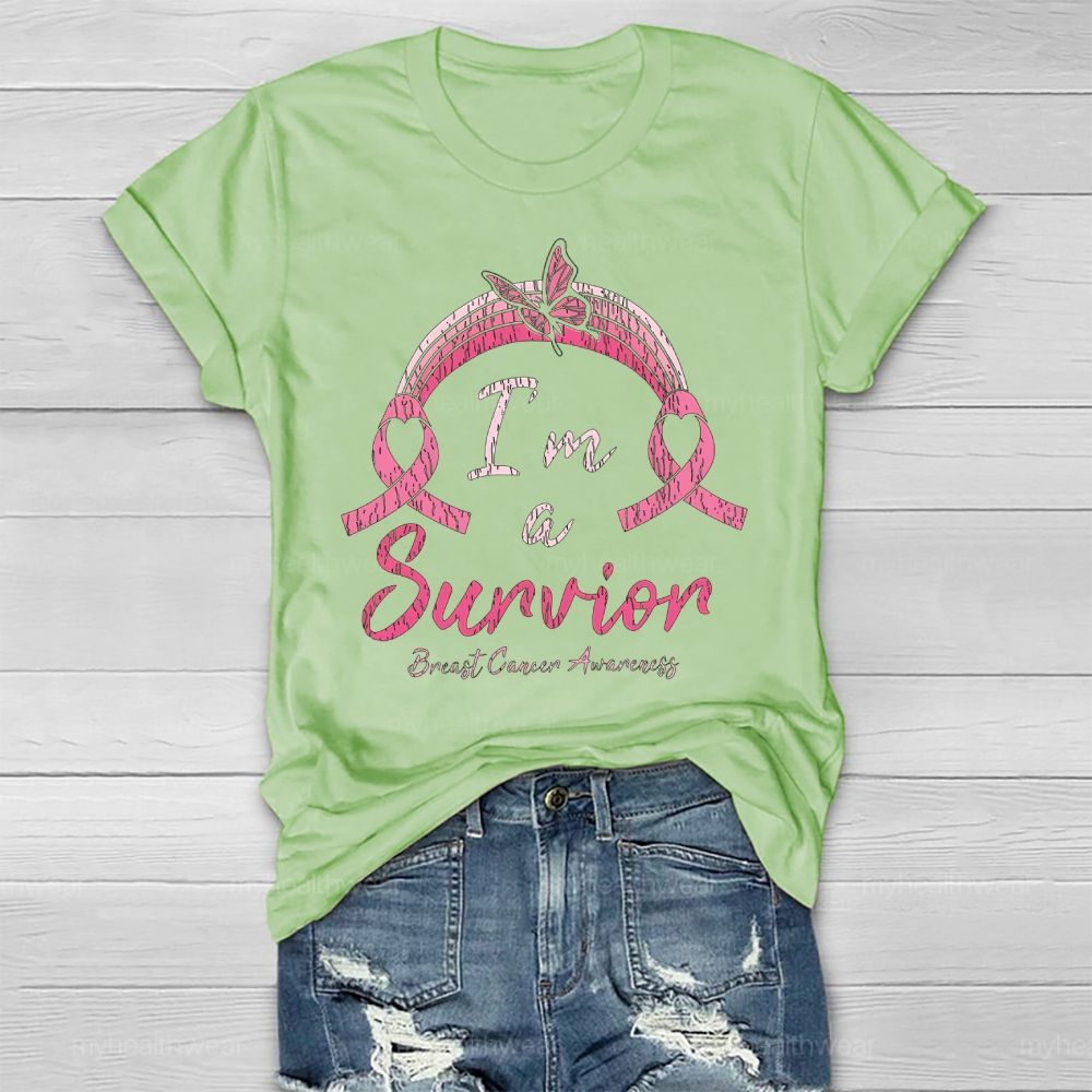 I'm A Survivor Breast Cancer Awareness Healthwear T-shirt