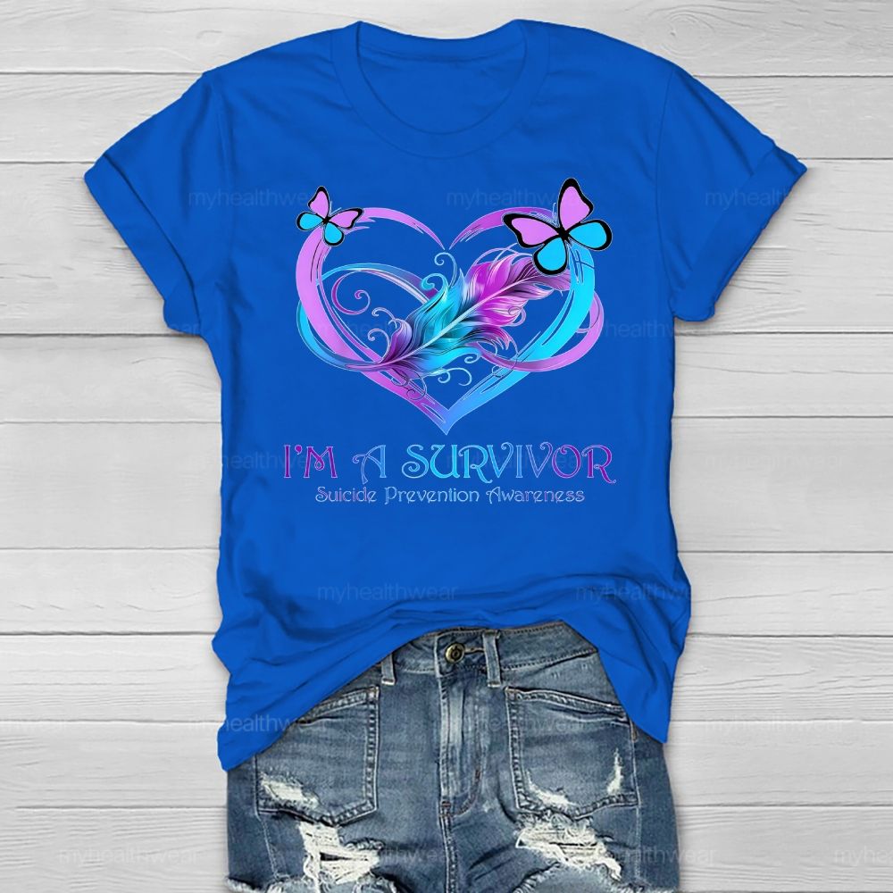 I'm A Survivor Suicide Prevention Awareness Healthwear T-shirt