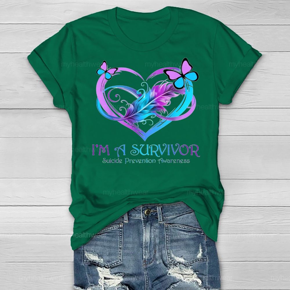 I'm A Survivor Suicide Prevention Awareness Healthwear T-shirt