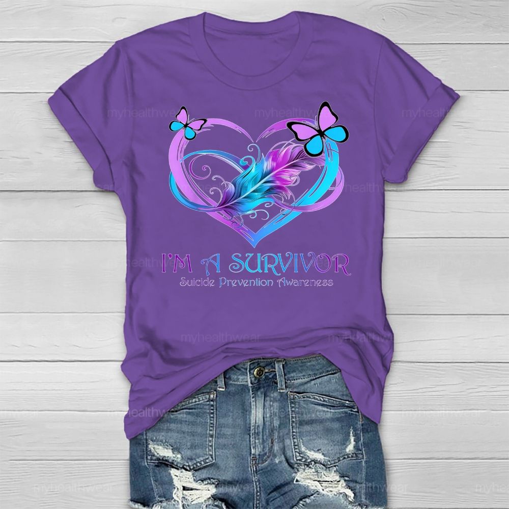 I'm A Survivor Suicide Prevention Awareness Healthwear T-shirt