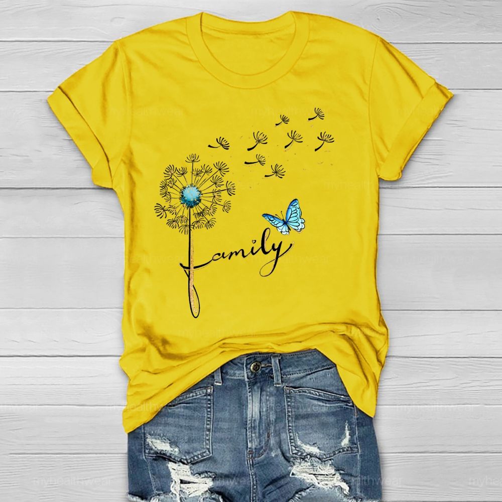 Family Butterfly Dandelion Healthwear T-shirt