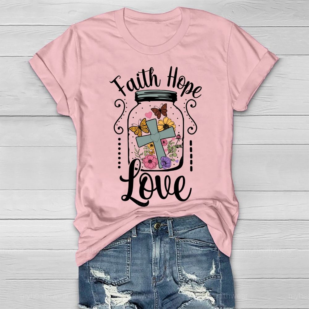 Faith Hope Love Cross Healthwear T-shirt