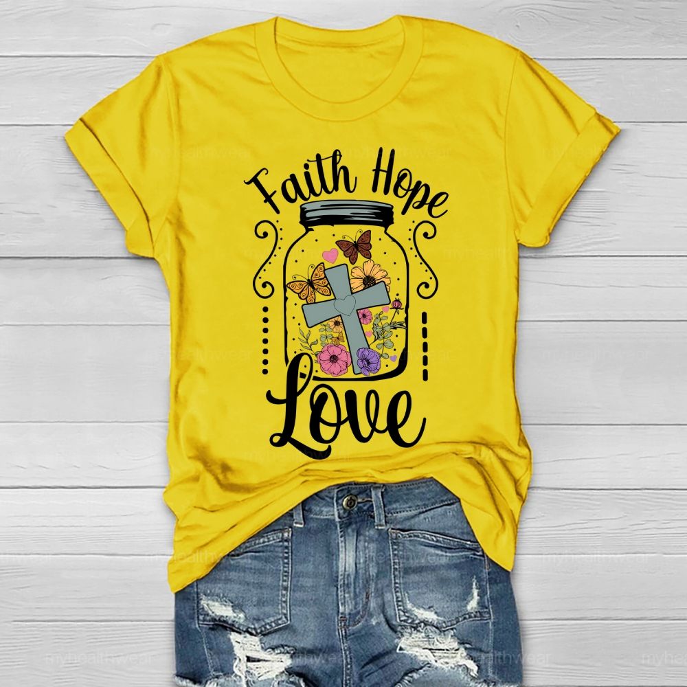 Faith Hope Love Cross Healthwear T-shirt