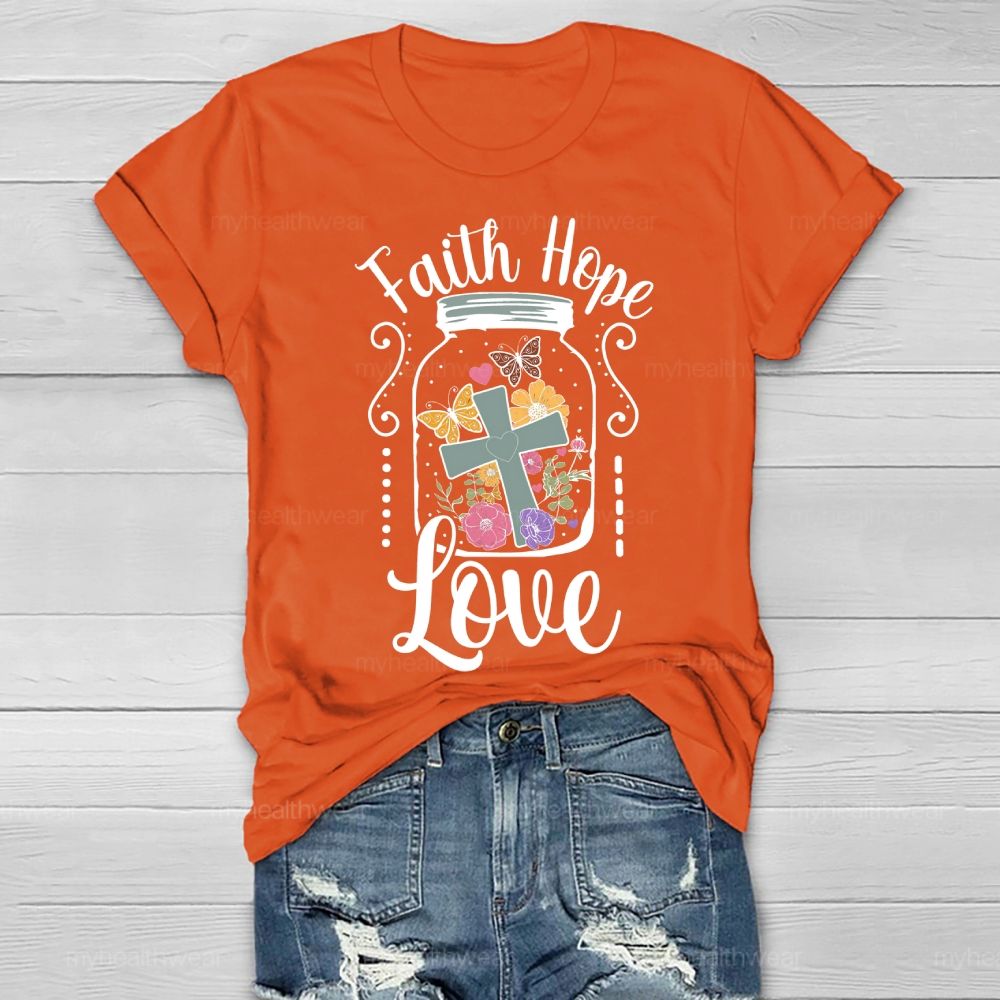 Faith Hope Love Cross Healthwear T-shirt