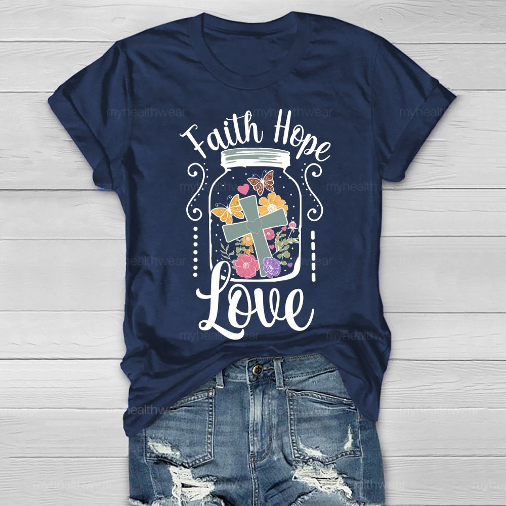 Faith Hope Love Cross Healthwear T-shirt