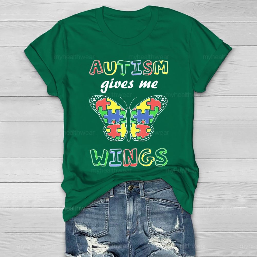 Autism Gives Me Wings Healthwear T-shirt