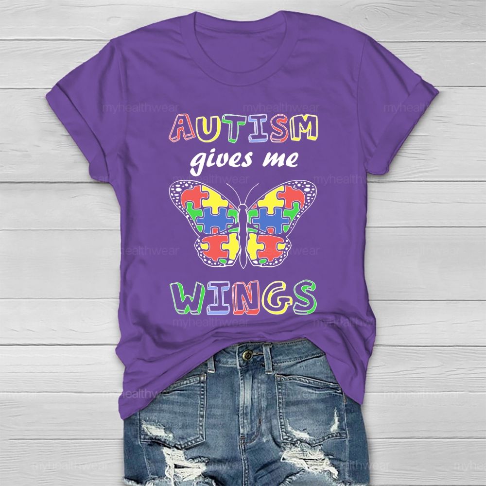 Autism Gives Me Wings Healthwear T-shirt