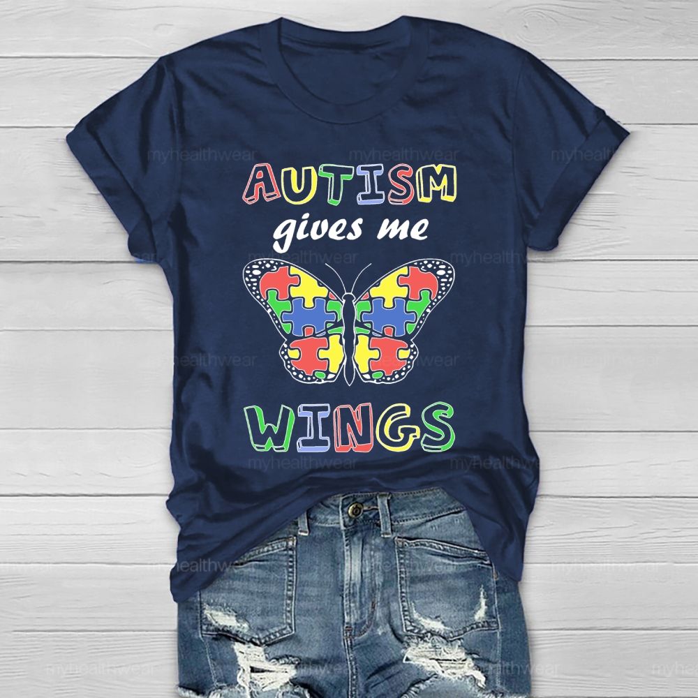 Autism Gives Me Wings Healthwear T-shirt