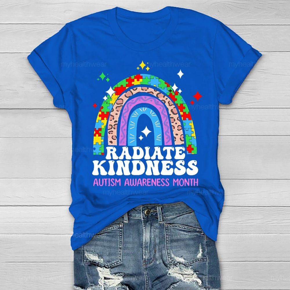 Radiate Kindness Autism Awareness Month Healthwear T-shirt