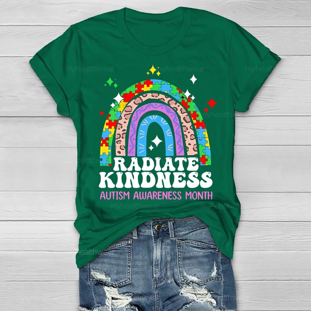 Radiate Kindness Autism Awareness Month Healthwear T-shirt