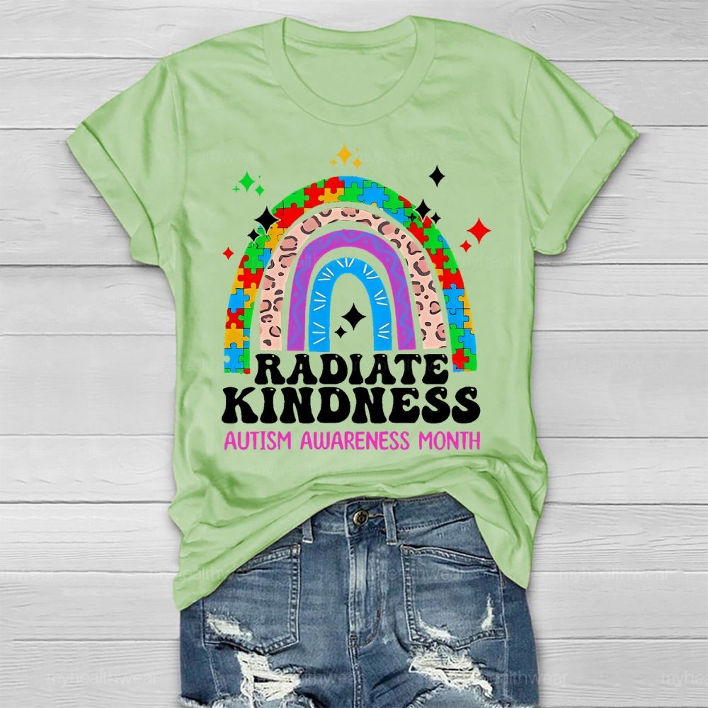 Radiate Kindness Autism Awareness Month Healthwear T-shirt
