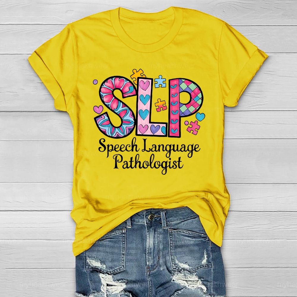 Speech Language Pathologist SLP Healthwear T-shirt