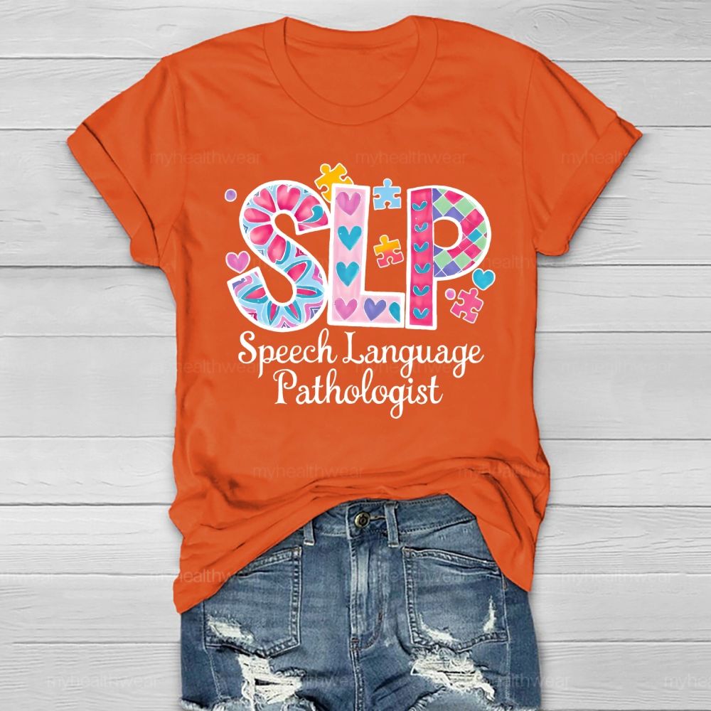 Speech Language Pathologist SLP Healthwear T-shirt