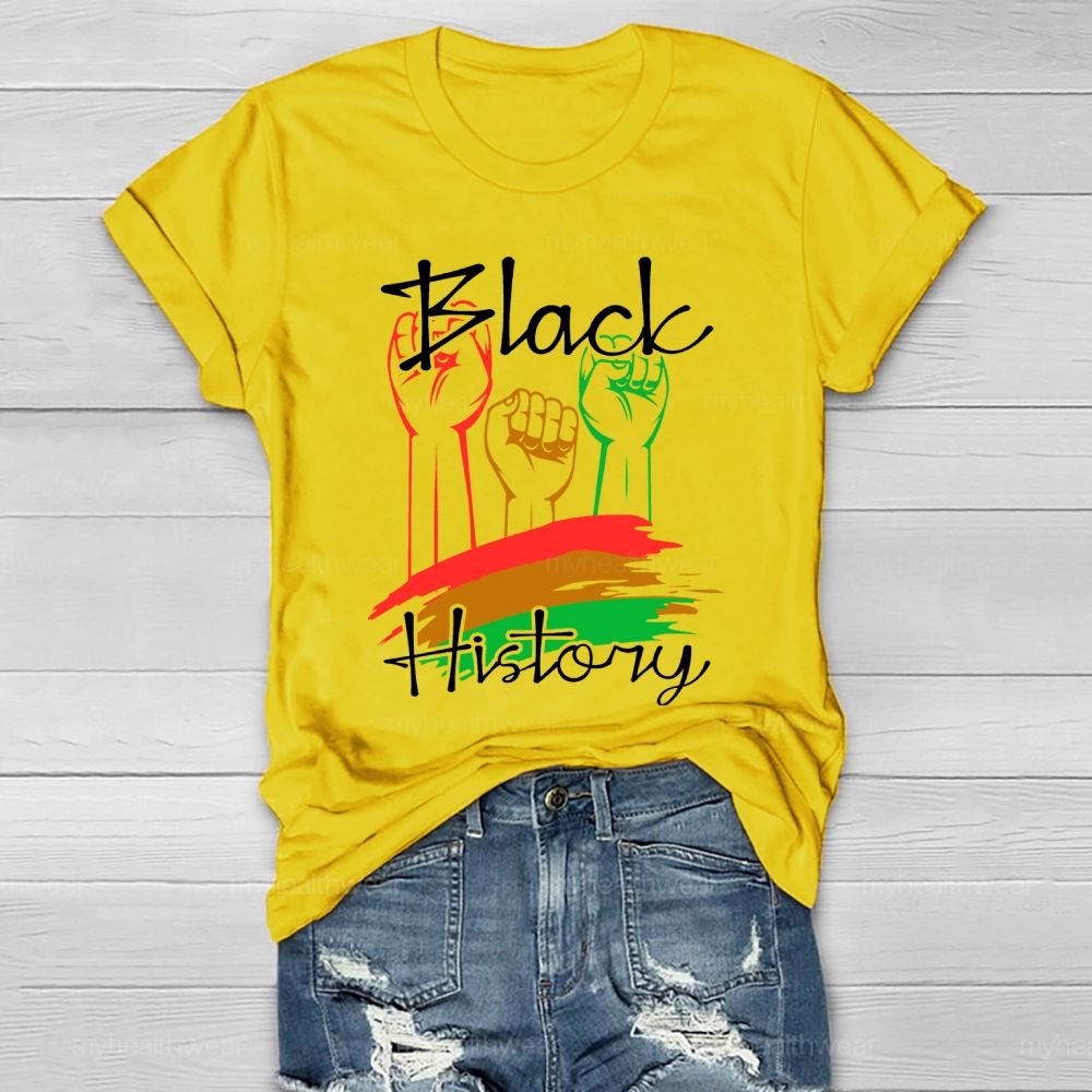 Black History Fist Healthwear T-shirt