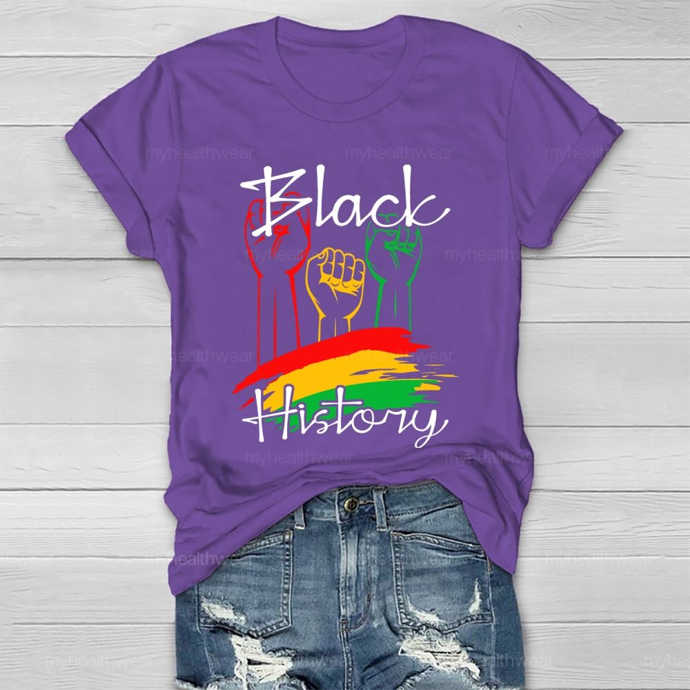 Black History Fist Healthwear T-shirt