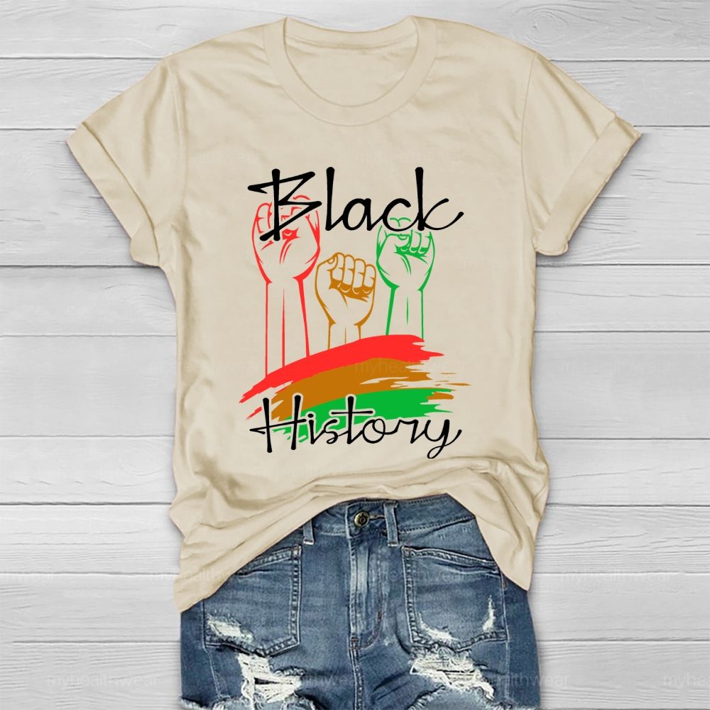 Black History Fist Healthwear T-shirt