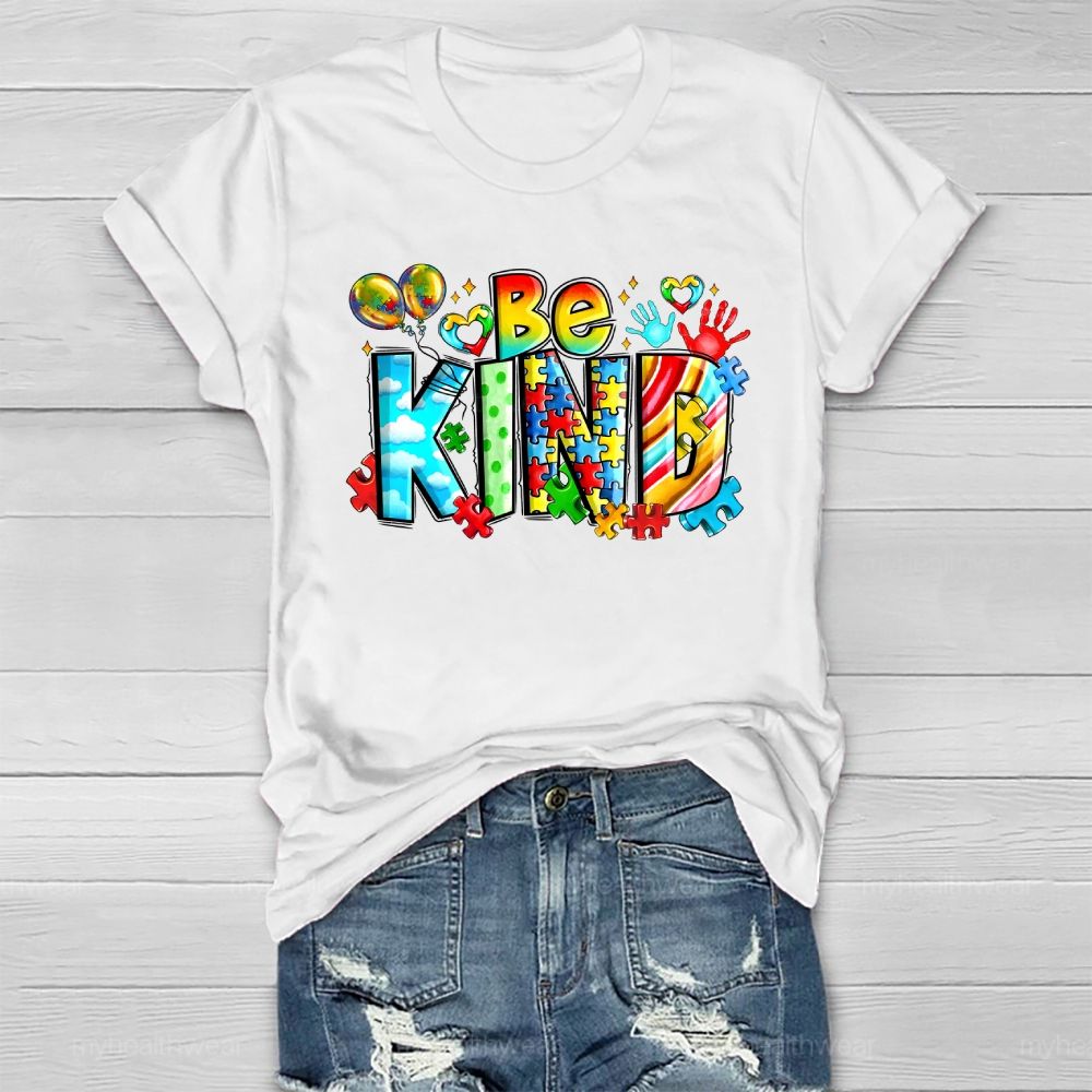Be Kind Puzzle Healthwear T-shirt