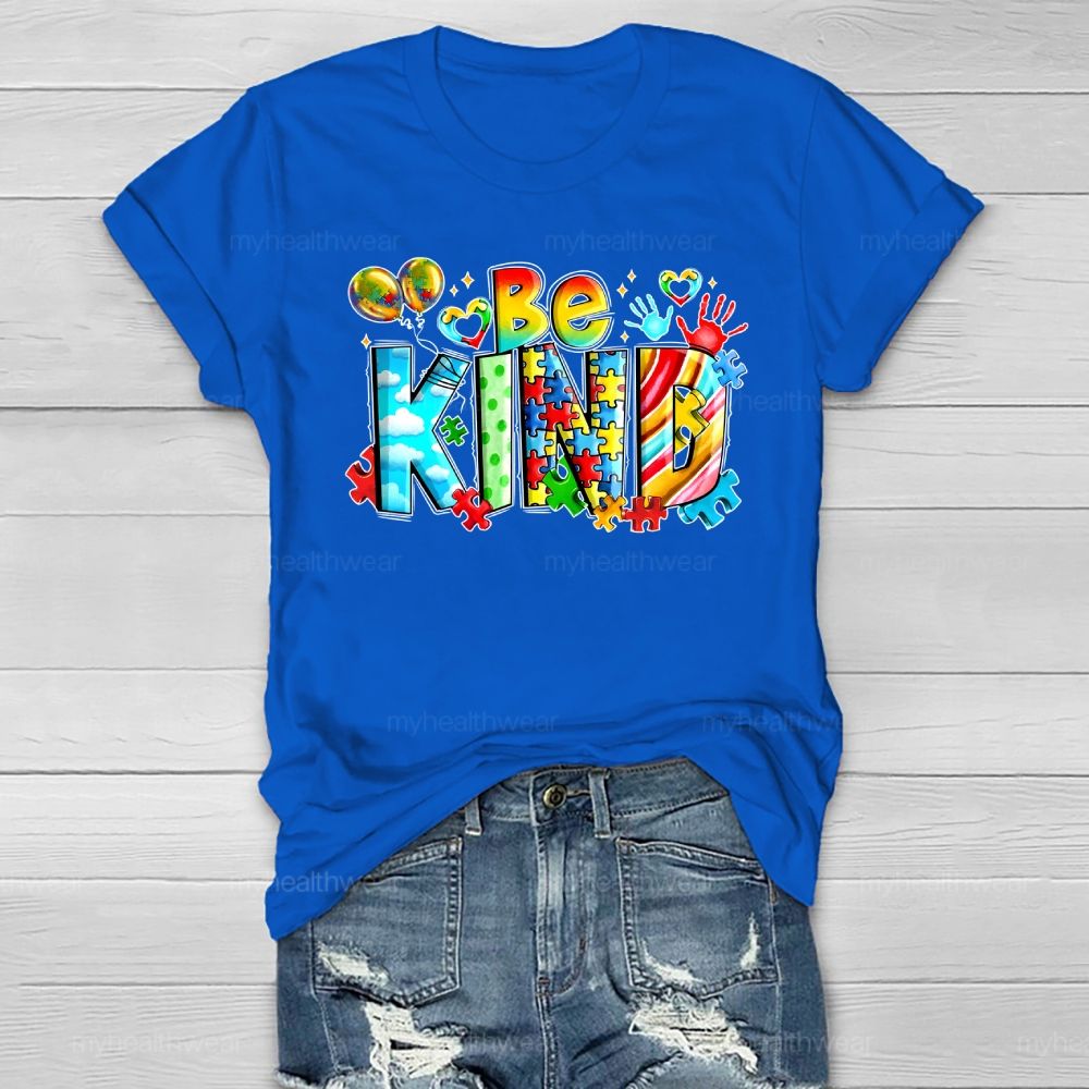 Be Kind Puzzle Healthwear T-shirt