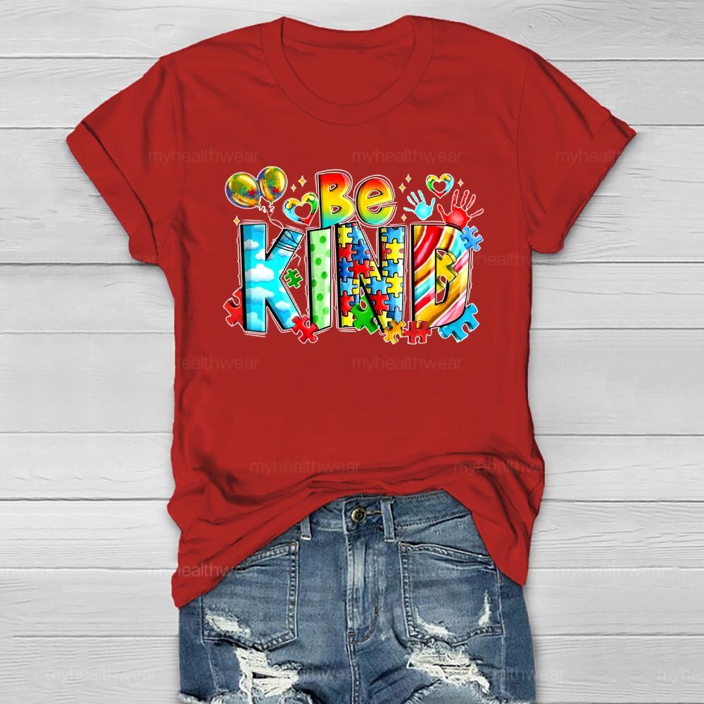 Be Kind Puzzle Healthwear T-shirt