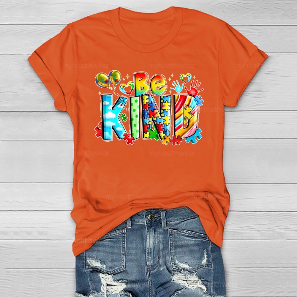 Be Kind Puzzle Healthwear T-shirt
