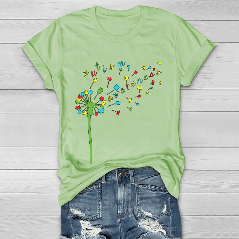 Autism Awareness Dandelion Healthwear T-shirt