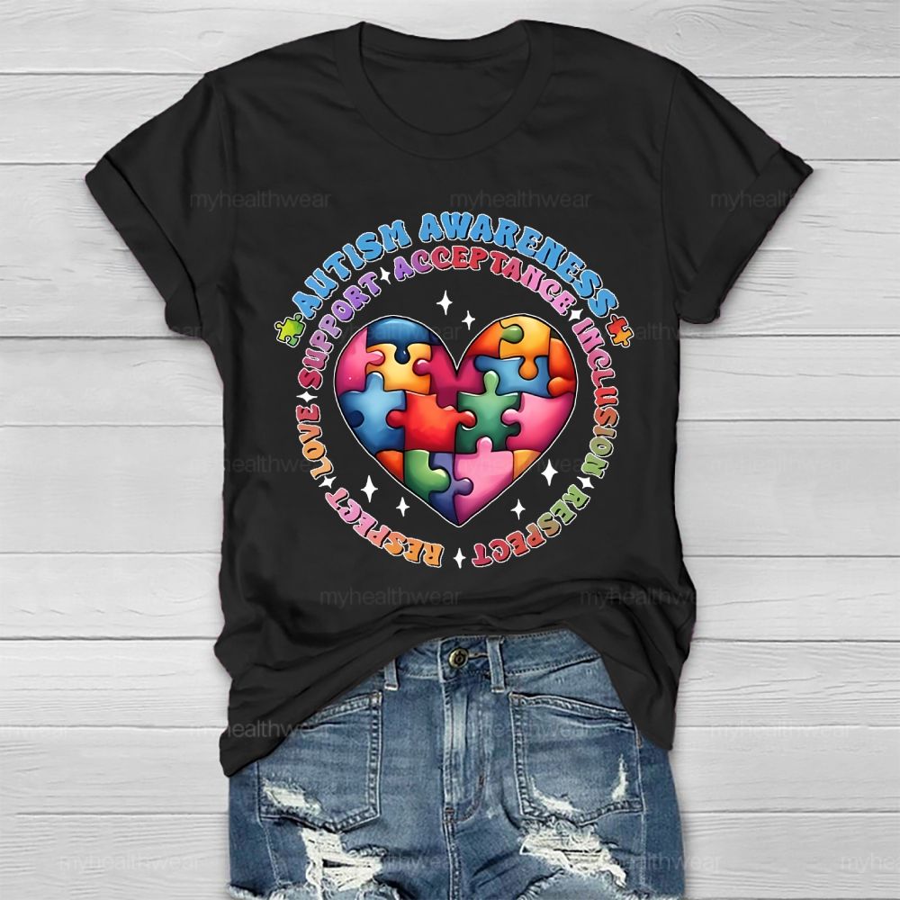 Autism Awareness Acceptance Healthwear T-shirt