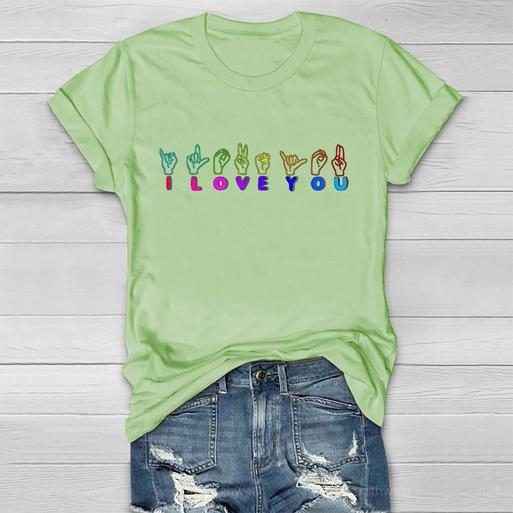 I Love You Sign Language Healthwear T-shirt