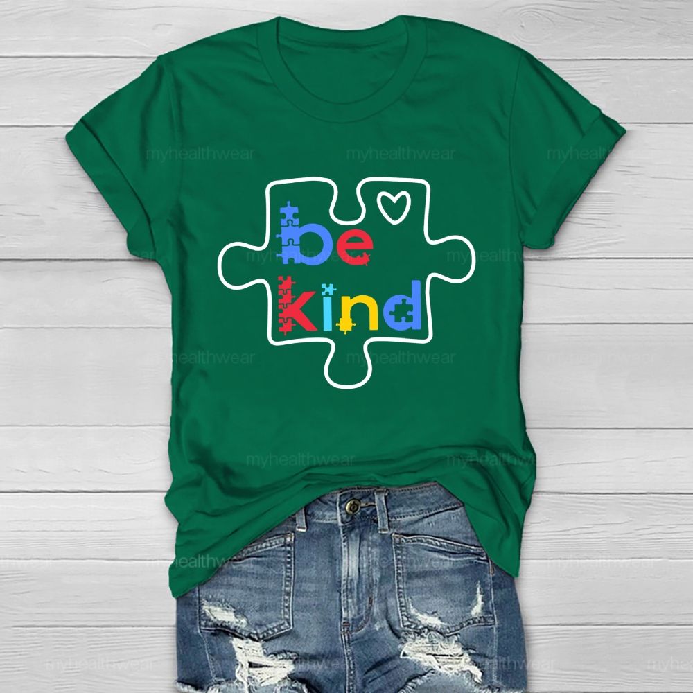 Be Kind Puzzle Healthwear T-shirt