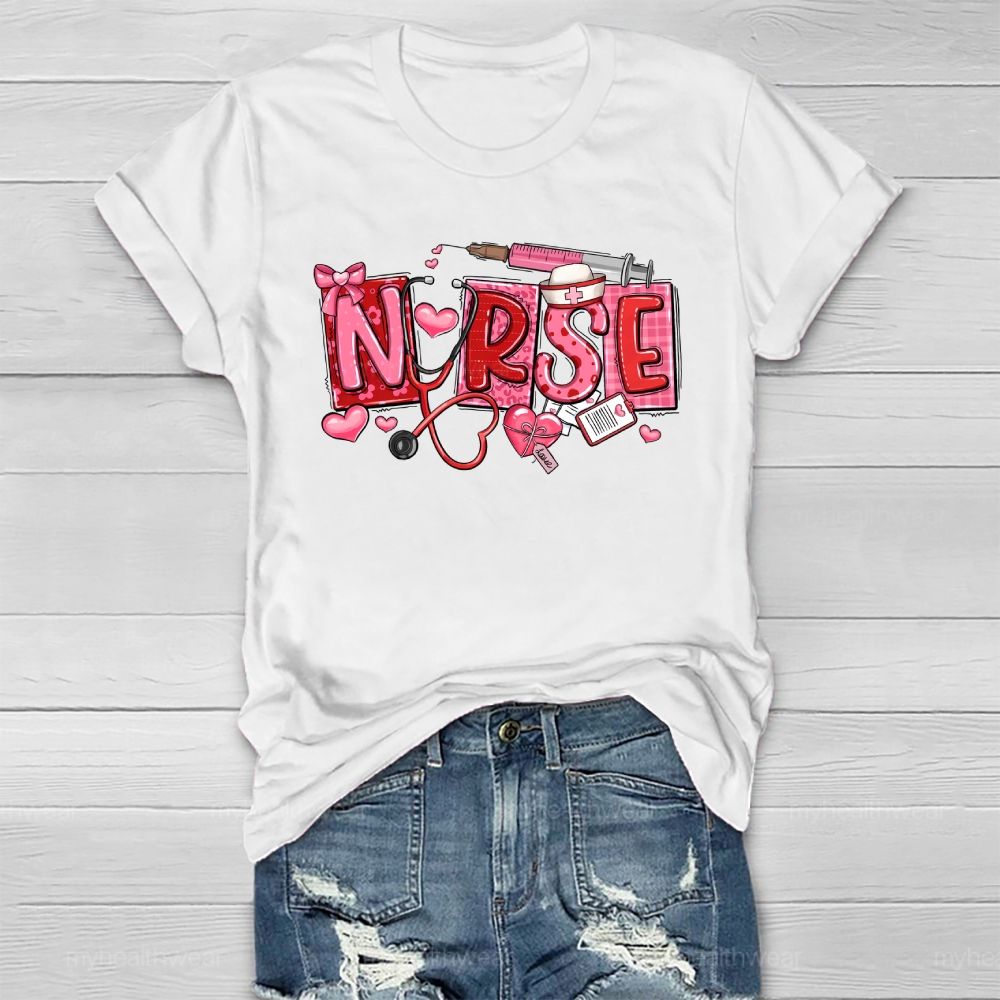 Nurse Valentine's Day Healthwear T-shirt