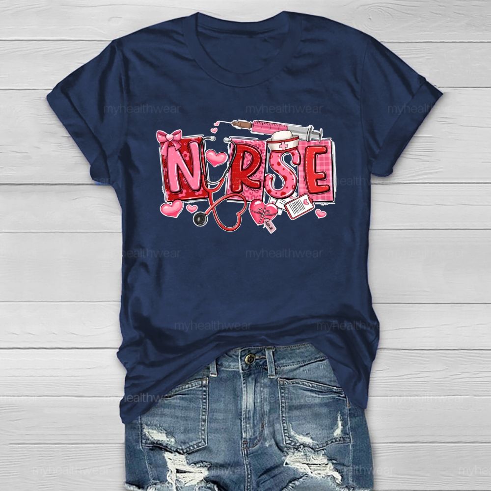 Nurse Valentine's Day Healthwear T-shirt