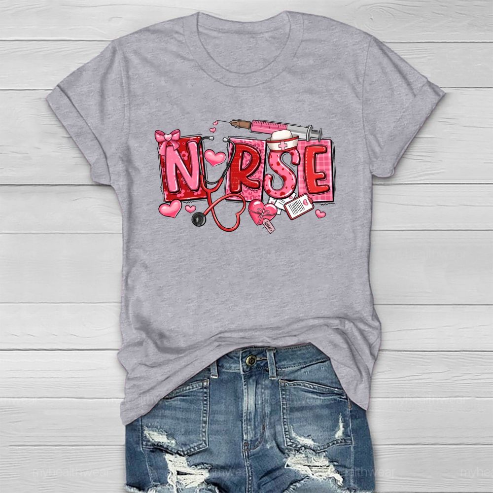 Nurse Valentine's Day Healthwear T-shirt