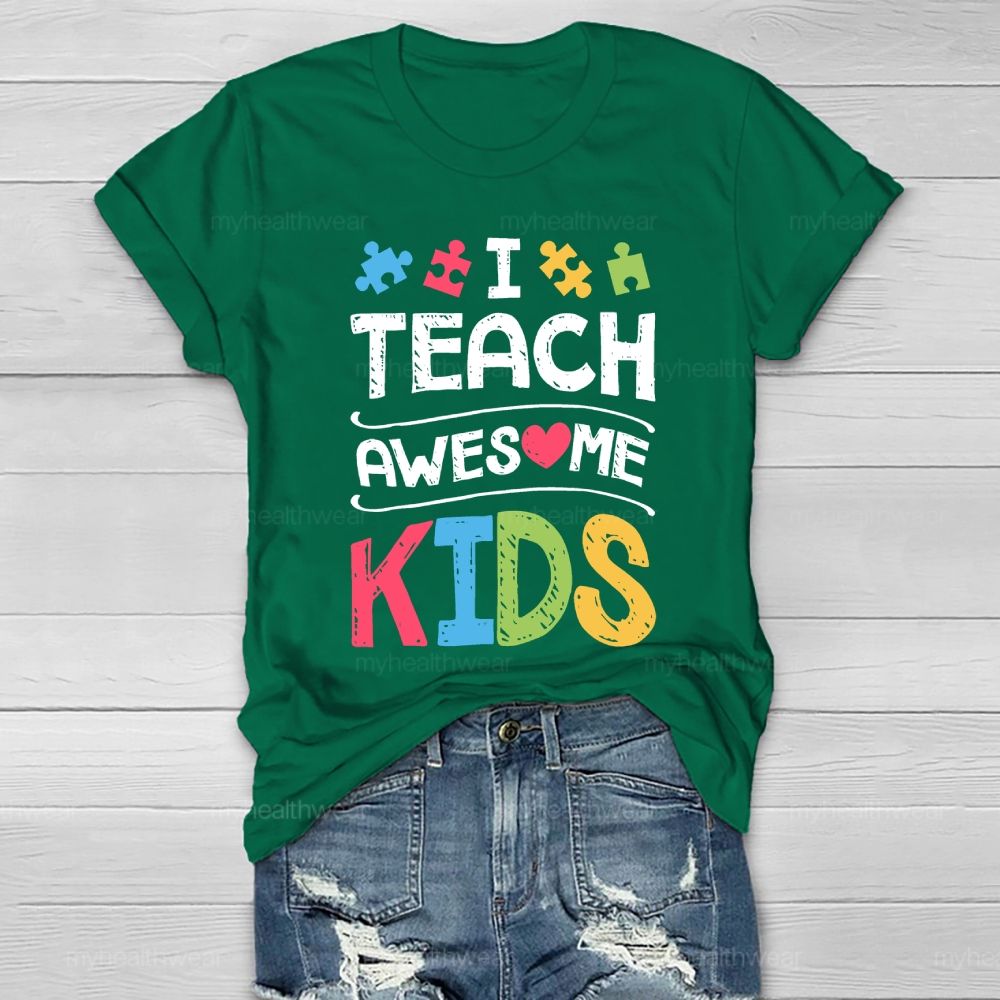 I Teach Awesome Kids Healthwear T-shirt
