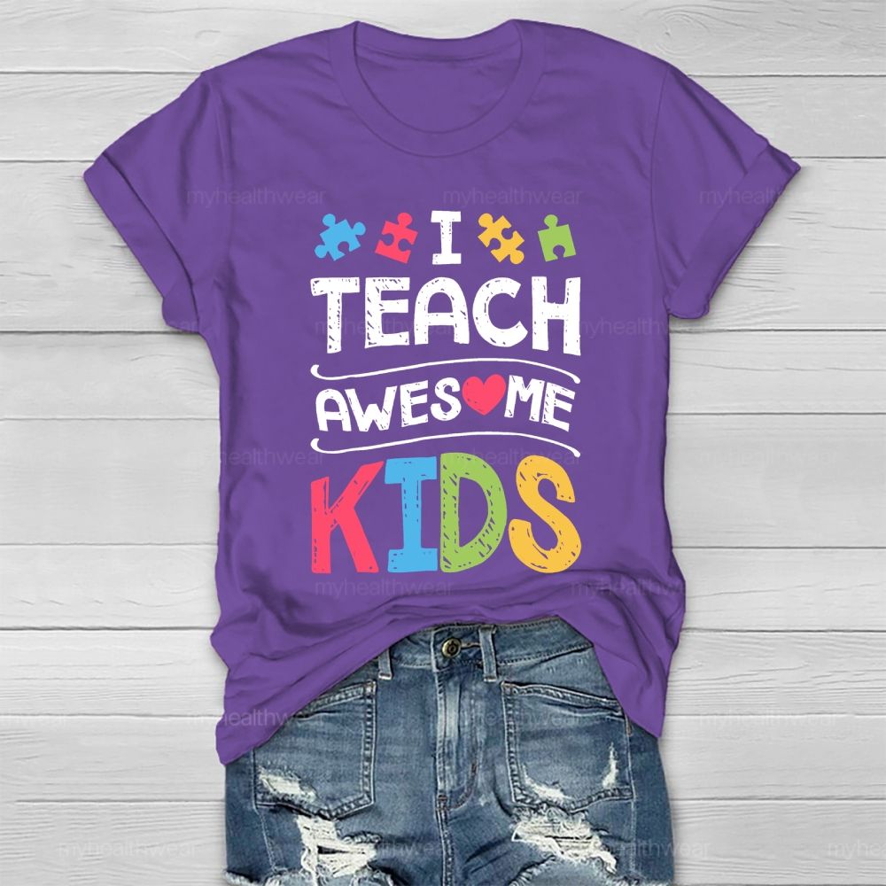I Teach Awesome Kids Healthwear T-shirt