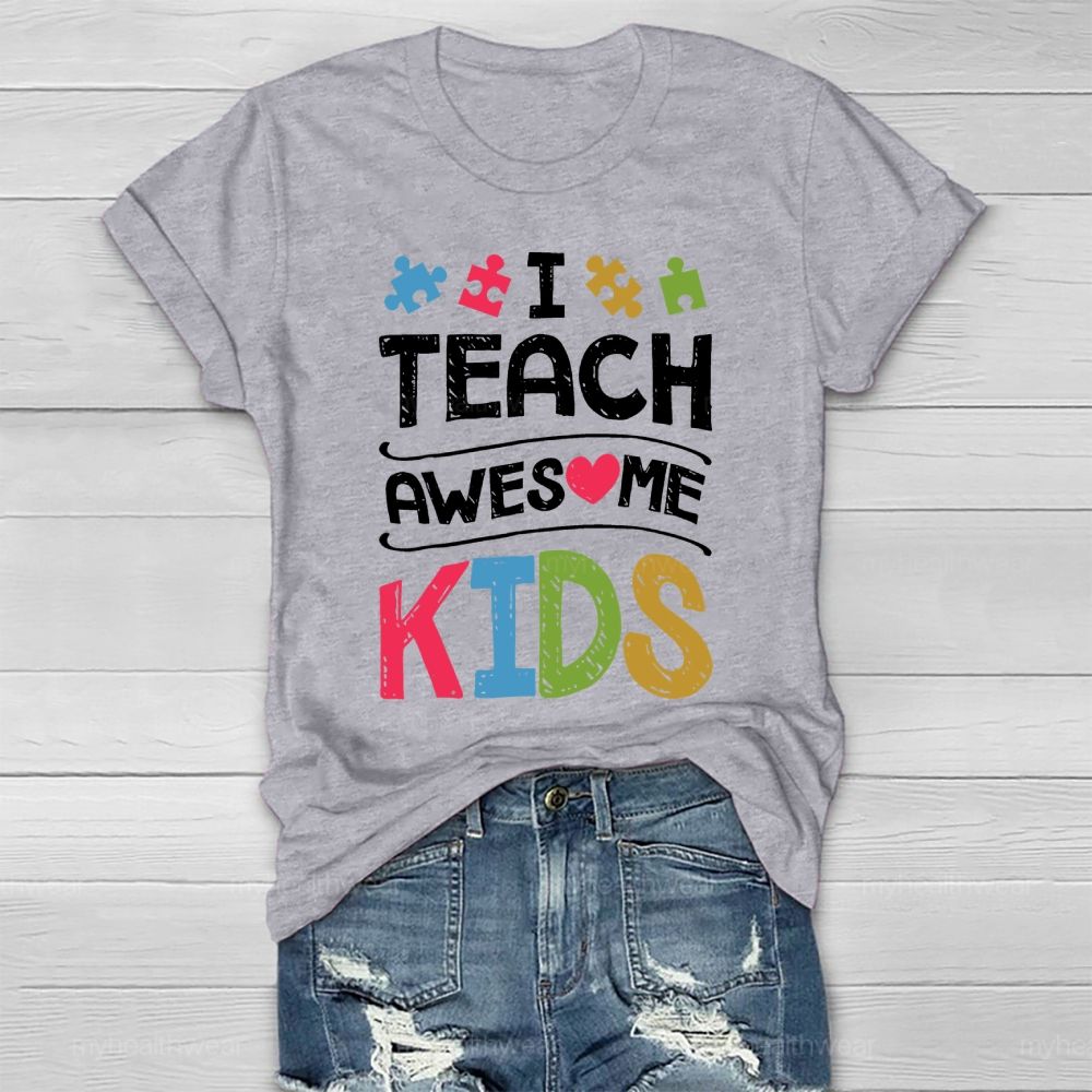 I Teach Awesome Kids Healthwear T-shirt